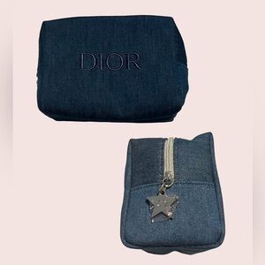 Dior Beauty Vip Exclusive (Denim-Embroidered) Makeup Bag